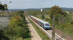 SRI 145 087-3 schiebt ihren S2-Ersatzzug nach Freiburg(Brsg)Hbf.