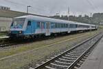 Ersatzverkehr für DB Regio Baden-Württemberg (|) - RB RS21 17347 von Ulm nach Biberach (Riß) Süd mit Steuerwagen D-GfF 50 80 80-34 101-1 Bnrbdzf und zwei Wagen der Gattung Bduu