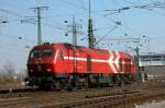 Ausfahrt der MaK DE 1024 (DE11) am 26.03.2007 Gremberg (Gnf)