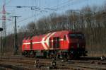 Ausfahrt der MaK DE 1024 (DE11) am 26.03.2007 Gremberg (Gnf)