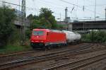 185 586 (HGK) fhrt am 25.7.2008 durch Harburg -> Maschen Rbf