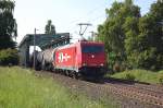 185 606-1 der HGK nach berquerung des Mittellandkanals bei Peine am 25.05.2009