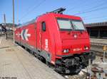 BR 185 584-0 verbringt am 17.4.2010 das Wochenende in Ulm Hbf.