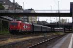 HGK 185 603-8 mit einem Sonderzug bei der Durchfahrt durch Dsseldorf Werhahn am 16.07.2010