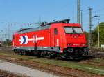 HGK - LOk 185 584-0 abgestellt im Bahnhofsareal des Bahnhof Basel Bad.