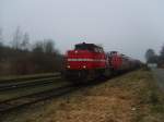 HGK DH711 mit HGK 145CL012 am 01.02.2010 im bergabebahnhof Lgerdorf