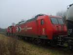 HGK 145CL012 mit DH711 am 01.02.2010 im bergabe bahnhof Lgerdorf