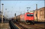 HGK 185 632 mit einem ler am 01.03.2011 auf dem Weg nach GRokorbetha.