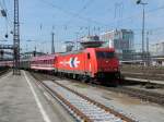 185 604 am 24.09.11 mit nem Wiesnsonderzug in Mnchen Hbf