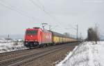 185 603 (91 80 6185 603-8 D-HGK) mit Autozug am 09.02.2013 bei Plling