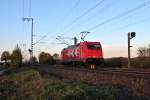 Nachschuss auf HGK 2061 (185 603-8)  ARS , die am 09.11.2013 als Lz bei Müllheim (Baden) gen Norden fuhr.