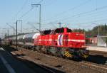 HGK DH715 und DH711 mit DGS 95191 (Kln-Bickendorf–Alsen) am 30.09.2011 in Rotenburg (Wmme)