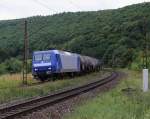 145 CL-201 (145 097-2) der HGK mit Kesselwagenzug in Fahrtrichtung Süden.