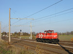 HGK DE 76 beim Umsetzen im Güterbahnhof Brühl-Vochem.