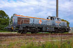 VOSSLOH Lok 185 026 NXRL auf dem Bahnhof Lancken.