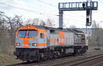 hvle Tiger V330.2 (92 80 1250 010-6 D-HVLE) am 26.03.19 Berlin Pankow Richtung Blankenburg.