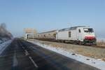 285 105 bei der Getreideentladung in Vierow, nahe Greifswald. 28.01.2016