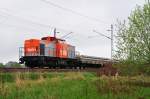 V160.5 hlt die Stellung am Schwellenzug vor Greifswald-Schnwalde am 03.05.2010