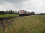 Am 31.08.2012 habe ich nun erfahren wann der vom Anschlussgleis der SH Natursteine kommende Zug, welchen ich mit einer  Legios-Lok  vor einiger Zeit fotografiert habe durch eine Lok der HVLE bespannt ist. Daher habe ich mich heute Nachmittag erneut an die Strecke begeben (KBS 330) um den vom Anschlussgleis kommenden Zug abzulichten.