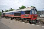 Der  Yeoman Highlander , eine Class59 der HHPI, brummt am 18.4.09 durch Hannover Hbf.