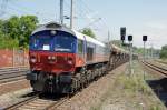 Die 59 003 der Heavy Haul Power International GmbH mit einem GZ in Rathenow. 21.05.2010