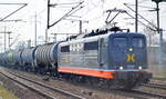 Hectorrail 162.009 (91 80 6 151 128-6-D-HCTOR)  Fassbinder  mit Kesselwagenzug (leer) Richtung Stendel am05.04.19 Bf.