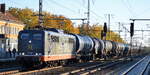 Hectorrail mit  162.009  Name:  Fassbinder  (NVR-Nummer: 91 80 6 151 128-6 S-HCTOR) und Kesselwagenzug (leer) Richtung Stendell am 25.10.21 Bf.