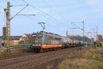 Hectorrail 162 003 mit Kesselzug von Coswig (bei Dresden) nach Hamburg Hohe Schaar als 95196 bei Hämelerwald.