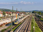 263 006 von Mertz-Kies mit leerem Schüttgüterzug in Richtung Kornwestheim fahrend am 02.07.2021 am Eszetsteg in Stuttgart.