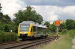 Am südlichen Einfahrvorsignal des Bahnhofs Staffel wurde dieses Foto aufgenommen.