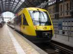 Ein Triebwagen der Hessichen Landesbahn steht am 4.6.07 Frankfurt(Main) Hauptbahnhof.