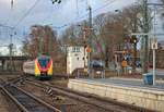 HLB Alstom Coradia Continental ET155 am 22.12.18 in Hanau Hbf vom Bahnsteig per Telezoom fotografiert