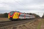 HLB Coradia Continental ET165 als RB75 am 08.02.19 in Mainz Bischofsheim Netztrennstelle 