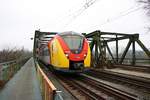 HLB Alstom Coradia Continental ET 159 am 06.01.20 auf der Main Neckar Brücke in Frankfurt