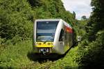 HLB GTW 120 am 18.07.20 in Bad Salzhausen vom Bahnsteig aus fotografiert 