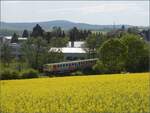 Abgesang auf die Taunus Elevated.

609 001 HLB VT01 bei Wehrheim auf dem Weg nach Bad Homburg. Mai 2022.