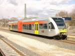 HLB 123 wartet am 05.03.08 in Friedrichsdorf/Ts. auf Abfahrt in Richtung Friedberg