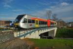 Am 25.11.2009 fuhr wieder ein GTW der HLB auf den neuen Gleisen zum Stadtbahnhof Eschwege.