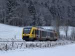 HLB VT 278 als HLB24923 von Fulda nach Gersfeld (Rhn) am 18.12.11 bei Gersfeld