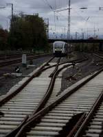 VT 304 der HLB/Kahlgrundbahn steht am 07.11.13 in Hanau Hbf Abstellgruppe