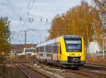   Der Alstom Coradia LINT 41 der neuen Generation / neue Kopfform, der VT 505 (95 80 1648 105-2 D-HEB / 95 80 1648 605-1 D-HEB) der HLB (Hessische Landesbahn GmbH) fährt am 08.11.2015, als RB 93