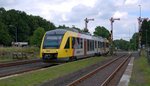 HLB VT 267 (648 167/667) fährt am 09.07.16 als RB 90 (61730)  Westerwald-Sieg-Bahn  Westerburg - Siegen Hbf in den Bahnhof Langenhahn ein.