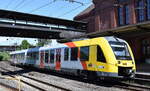 HLB Hessenbahn GmbH mit ihrem Coradia Lint 54 (NVR:  95 80 1622 511-1 D-HEB..... ) am 13.06.23 auf Probefahrt Durchfahrt Bahnhof Hamburg-Harburg.