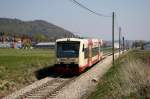 Die KBS 768 (Sigmaringen - Gammertingen - Hechingen) berquert bei Burladingen die Europische Wasserscheide Donau/Rhein.