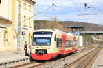 Am 04.04.2018 steht VT 248 im Bahnhof Immendingen, um wenige Minuten später die Fahrt nach Geisingen-Leipferdingen anzutreten.