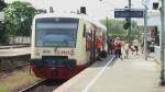 Ein RegioShuttle der HzL ist in Radolfzell eingefahren.