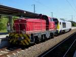 V 119 (HzL) und die Unbekannte Voith Maxima 30 CC, Sonnen sich am Lneburger Bahnhof, 07.06.13