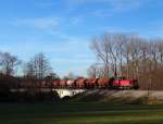 Am 9.12.13 kam der Salzzug der Hohenzollerischen Landesbahn von Stetten bei Haigerloch nach Ulm Rbf mit einer (normalen) Verspätung von etwa einer Stunde vorbei.