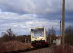 Am 3.3.14 war der HzL VT207 zusammen mit 2 weiteren Triebwagen auf der Zollernalbbahn unterwegs.