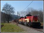 Am 13.3.14 fuhr der HZL Salzzug wieder, welcher vom Salzbergwerk in Haigerloch - Stetten nach Ulm verkehrt.